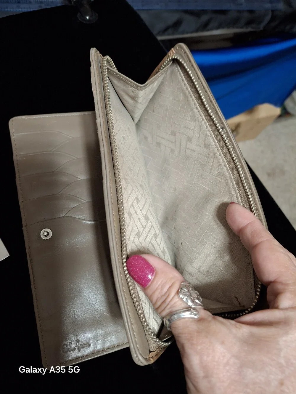 Cole haan Distressed tanish leather wallet